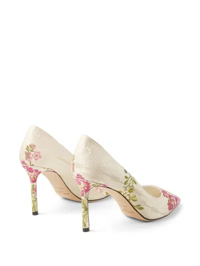 Jimmy Choo 85mm Romy Floral-embroidered Pumps