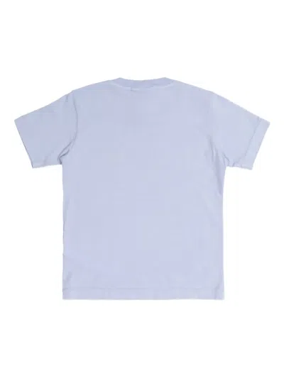 Stone Island Compass-motif T-shirt In Blue