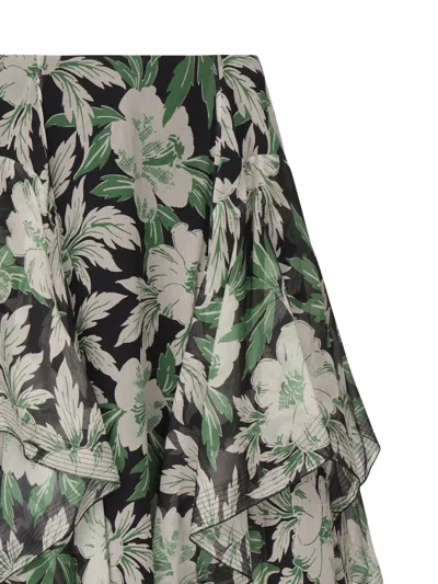 Loewe Ruffled Floral-print Skirt