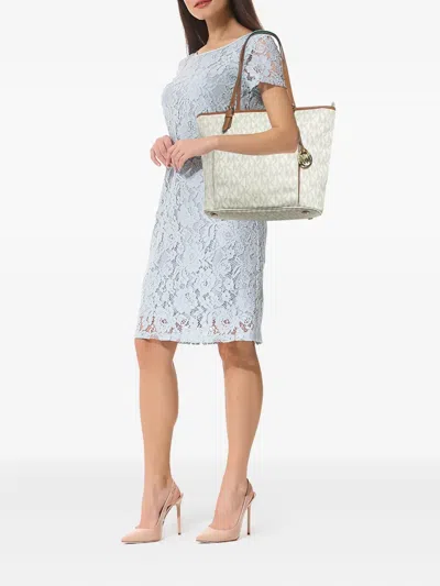 Pre-owned Michael Kors Vintage Monogram Tote Bag In Neutral