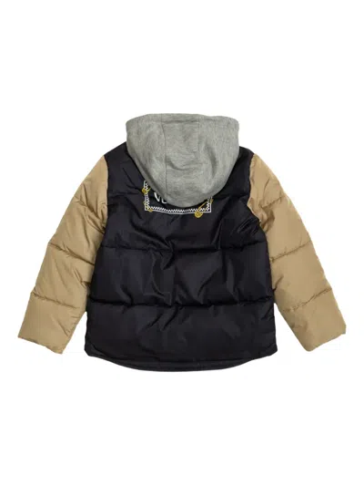 Versace Insulated Hooded Jacket In Black