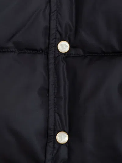 Versace Insulated Hooded Jacket In Black