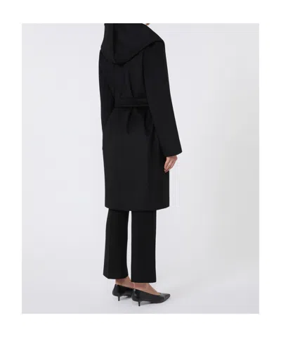 Max Mara Studio Newmang Belted Hooded Coat