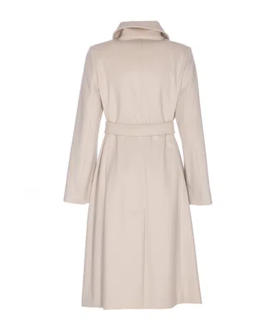 Max Mara Studio Bcollag Belted Long-sleeved Coat In Multi