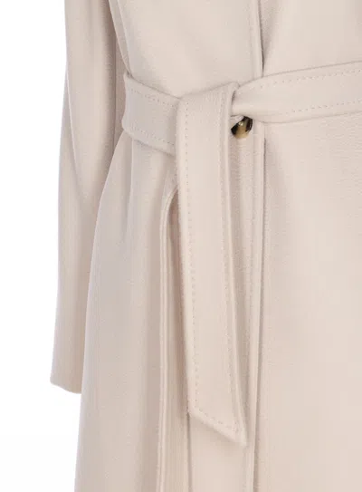 Max Mara Studio Bcollag Belted Long-sleeved Coat In Multi