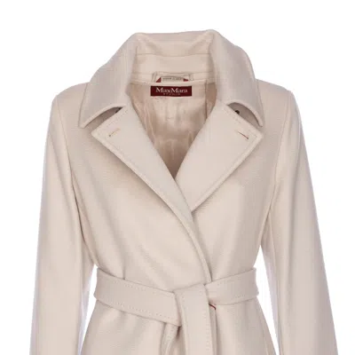 Max Mara Studio Bcollag Belted Long-sleeved Coat In Multi
