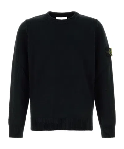 Stone Island Cotton Sweatshirt In Black