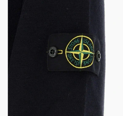 Stone Island Lightweight Wool Crew Neck Pullover In Blue