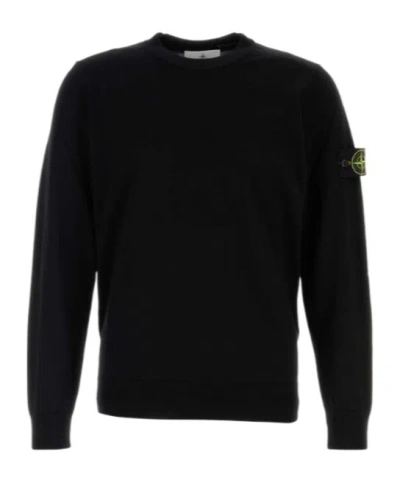 Stone Island Cotton Sweatshirt In Black