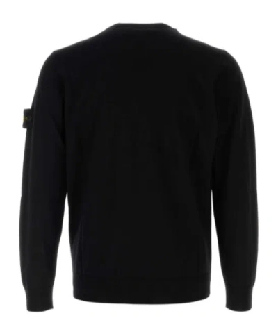 Stone Island Cotton Sweatshirt In Black