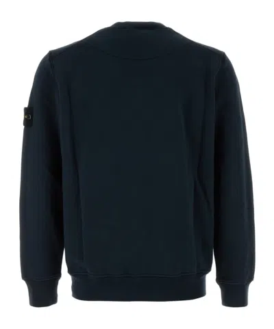 Stone Island Midnight Blue Cotton Sweatshirt In Blue