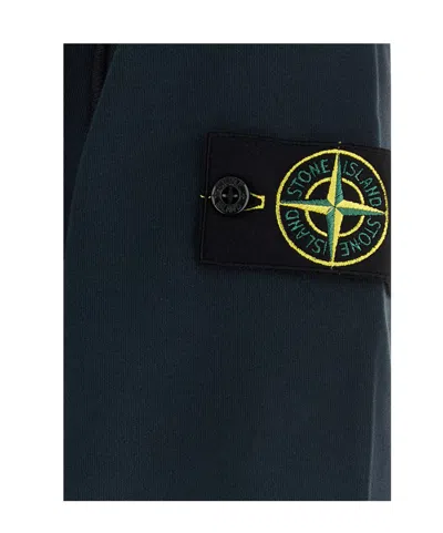 Stone Island Midnight Blue Cotton Sweatshirt In Blue