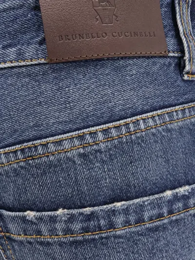 Brunello Cucinelli The Slim Fit Denim Trousers In Blue