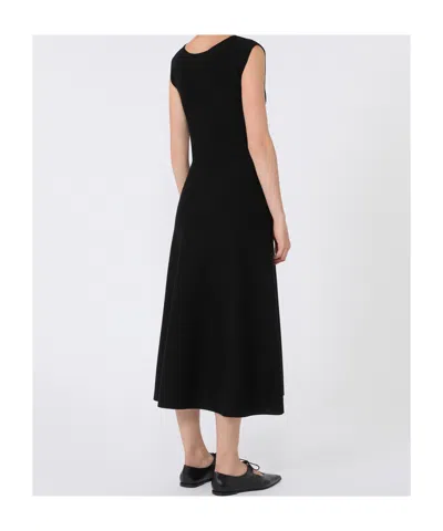 Max Mara Studio Furetto U-neck Sleeveless Dress In Black