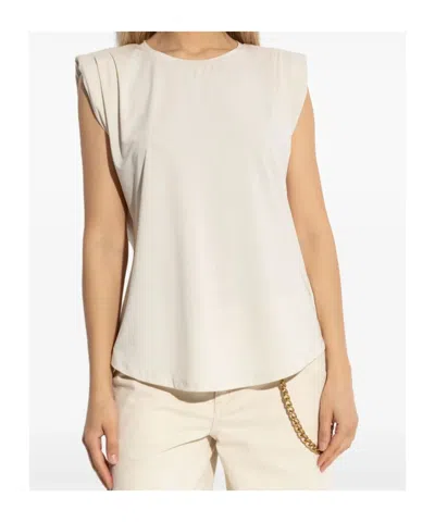 Michael Michael Kors Padded-shoulder Top In White