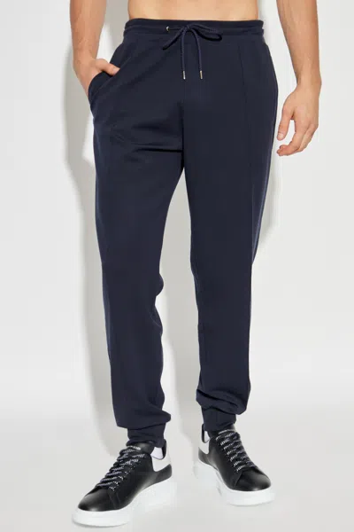 Paul Smith Elastic Waist Track Pants In Blue