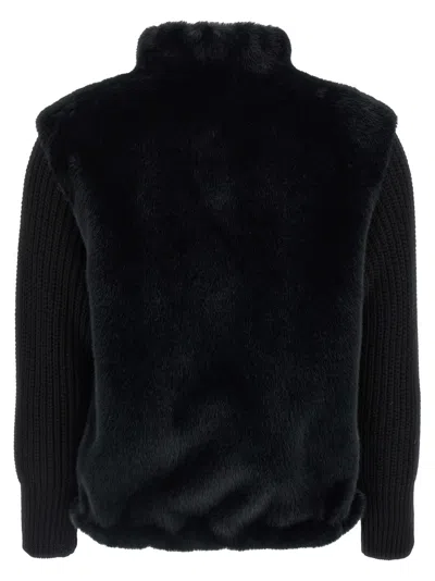 Herno 'resort' Faux Fur Jacket In Black