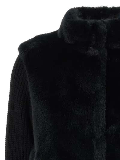 Herno 'resort' Faux Fur Jacket In Black