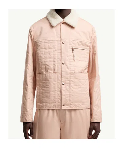 Moncler Veste-chemise Matelassée Kishus X Gilga Farm By Donald Glover In Pink