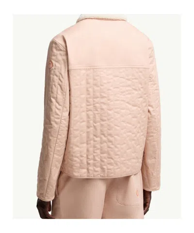 Moncler Veste-chemise Matelassée Kishus X Gilga Farm By Donald Glover In Pink