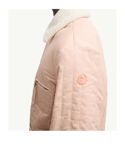 Moncler Veste-chemise Matelassée Kishus X Gilga Farm By Donald Glover In Pink