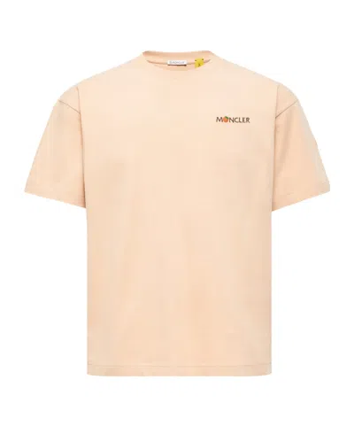 Moncler X Gilga Farm By Donald Glover Logo Patch T-shirt In Pink