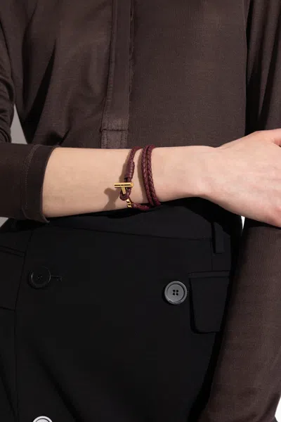 Tom Ford T Plaque Braided Bracelet
