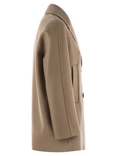 Max Mara Studio Sheree Double-breasted Blazer In Brown