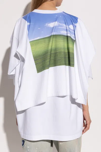 Vetements White Desktop Double Layered T-shirt In White