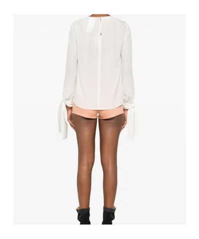 Max Mara Silk Crepe De Chine Blouse In White