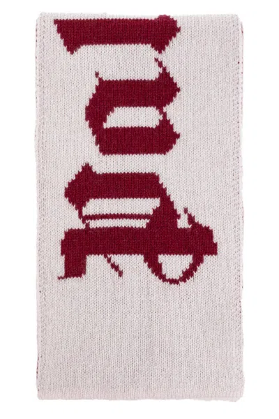Palm Angels Kids Logo-intarsia Scarf