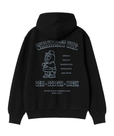 Carhartt Hooded Kangaroo Pocket Sweater In Black