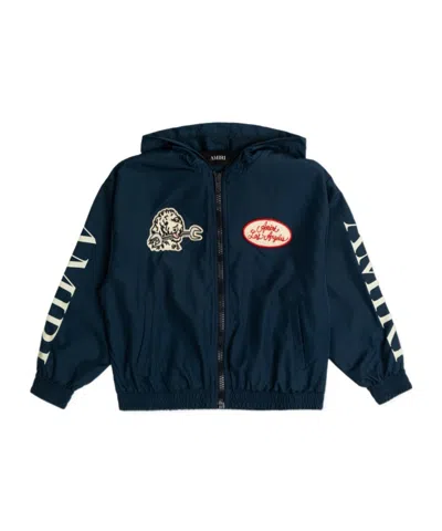 Amiri Hooded Jacket In Blue