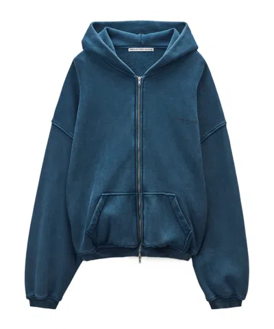 Alexander Wang Knitwear Hooded Long Sleeves In Blue