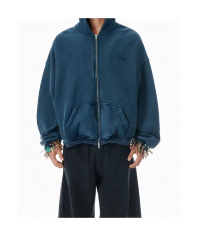 Alexander Wang Knitwear Hooded Long Sleeves In Blue