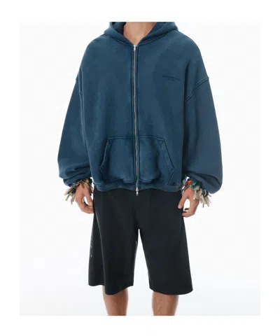 Alexander Wang Knitwear Hooded Long Sleeves In Blue