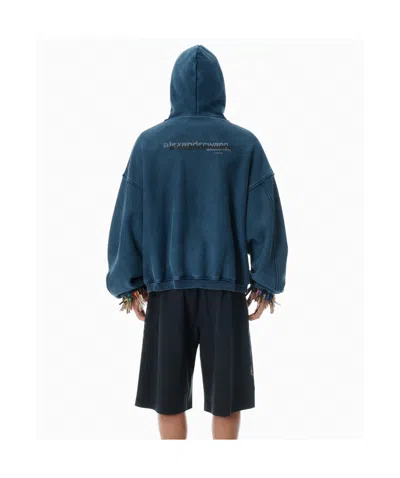 Alexander Wang Knitwear Hooded Long Sleeves In Blue