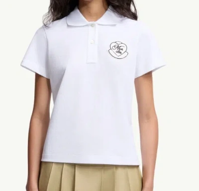 Moncler Short-sleeved Polo Shirt In White