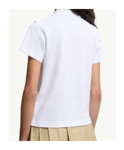 Moncler Short-sleeved Polo Shirt In White