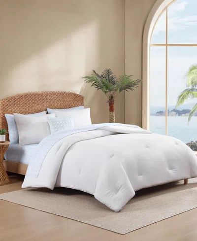 Tommy Bahama Seersucker Solid Comforter Set In Neutral