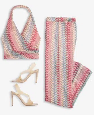 Guess Womens Fearne Knit Halter Top Wide Leg Pants