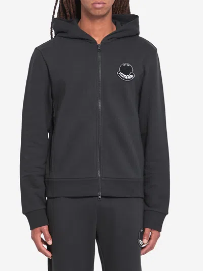 Moncler Logo Hoodie In Black