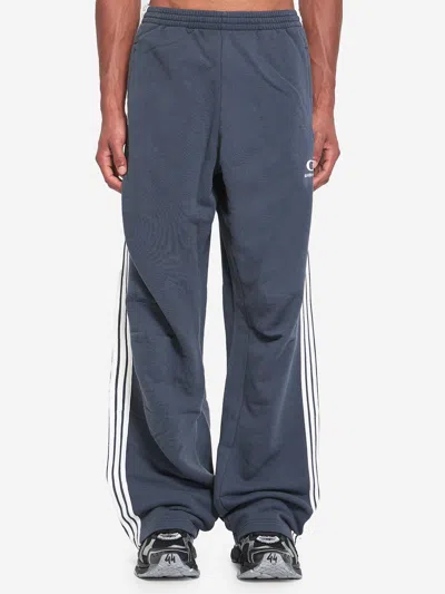 Balenciaga Loop Sports Icon Baggy Track Pants In Gray