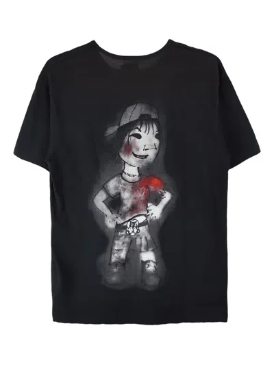 Chito Punkii Graphic-print Cotton T-shirt In Black