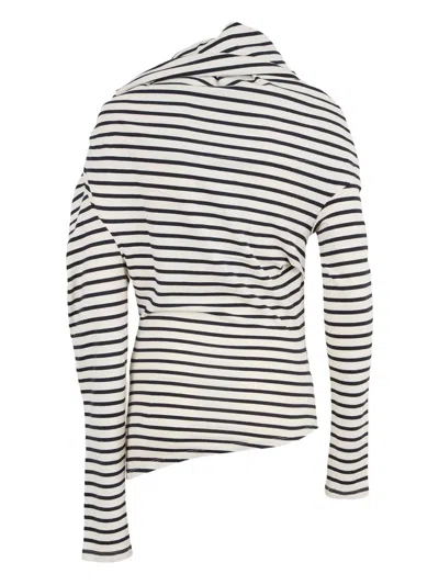 A.w.a.k.e. Asymmetric Striped Top In Multi