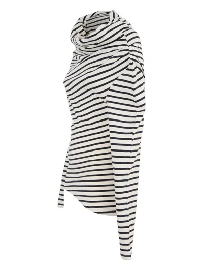 A.w.a.k.e. Asymmetric Striped Top In Multi