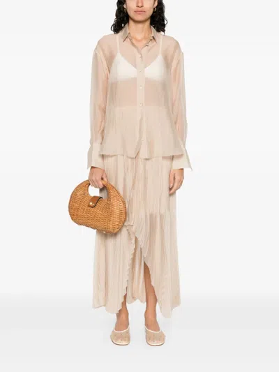 Forte Forte Organza Button-front Shirt In Neutral