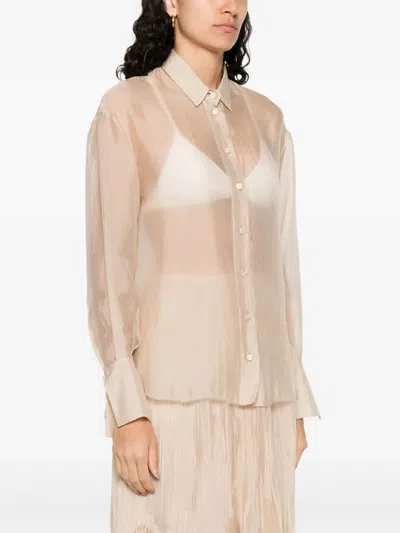 Forte Forte Organza Button-front Shirt In Neutral