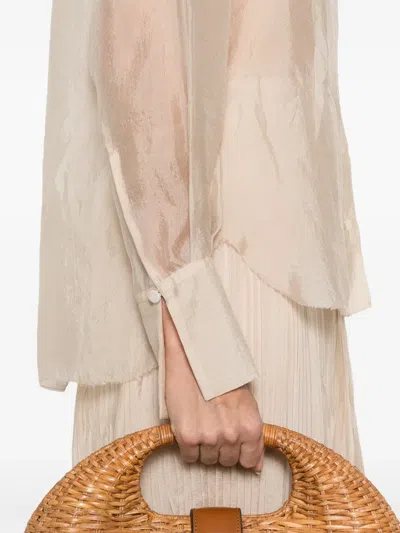 Forte Forte Organza Button-front Shirt In Neutral