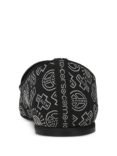 10 Corso Como Embroidered-symbols Loafers In Black